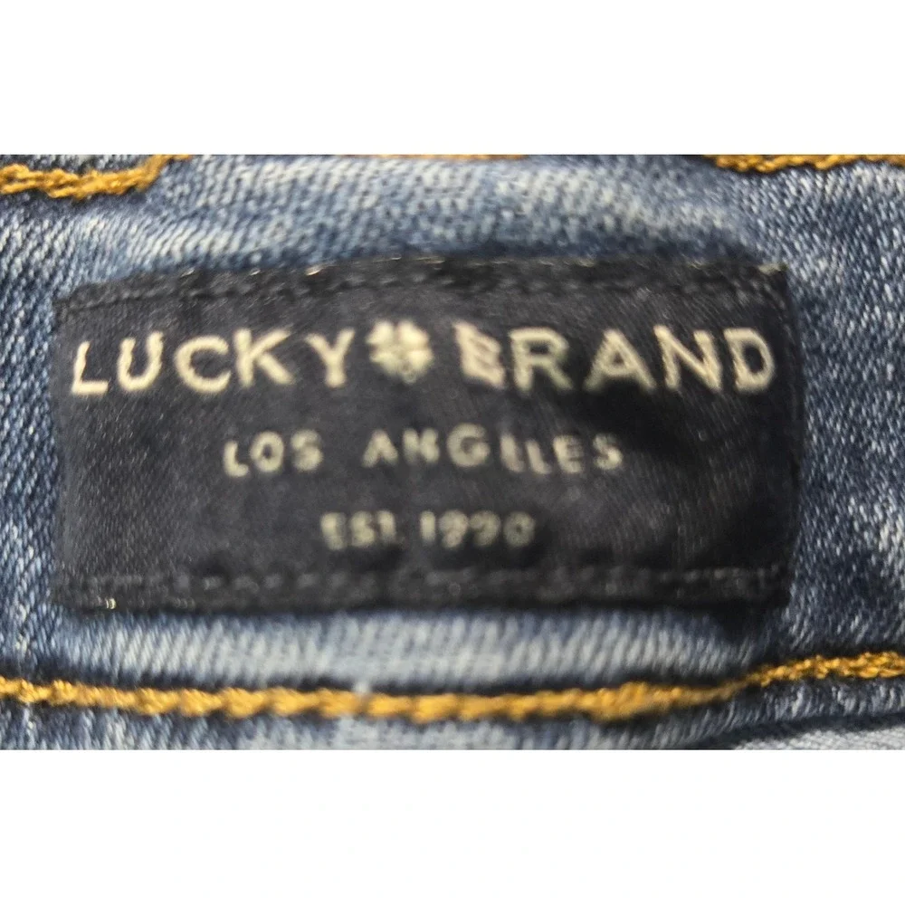 Lucky Brand 410 Athletic Straight Mens Blue Denim Jeans 34x32 Medium Wash